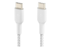 BELKIN Kabel USB C na USB C 60W oplot, biały 2m - 1330480 - zdjęcie 4